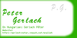 peter gerlach business card